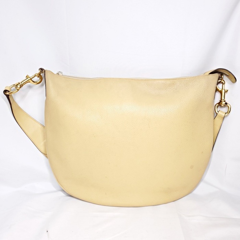 GUCCI Leather Hobo Bag Yellow Beige - Picture 3 of 10